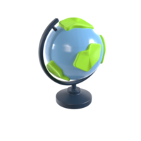 wereldbol 3d illustratie renderen png