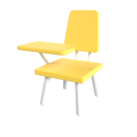 school chairs 3d illustration rendering png