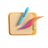 Stift Tablette 3d Illustration Rendern png