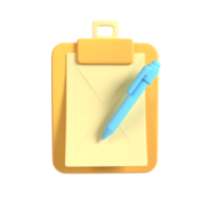 clipboard 3d illustration rendering png