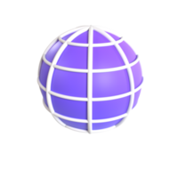 wereldbol 3d illustratie renderen png