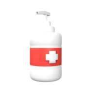 disinfettante per le mani 3d illustrazione interpretazione png