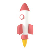 rocket 3d illustration rendering png