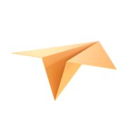 paper plane 3d illustration rendering png