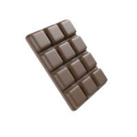 chocolate bar 3d ilustración representación png