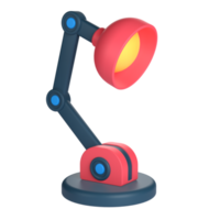 3D Desk Lamp for School and Education Concept. Object on a transparent background png