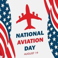 nacional aviación día. celebrado en unido estados en agosto 19 moderno antecedentes vector ilustración