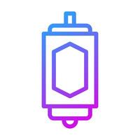 lantern icon gradient purple colour ramadan symbol perfect. vector