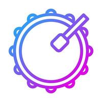 tambor icono degradado púrpura color Ramadán símbolo Perfecto. vector