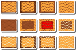 Big set homemade cookie different taste in pastry biscuit png