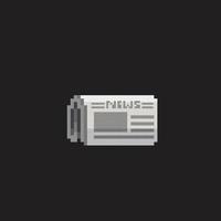 newspaper in pixel art style vector