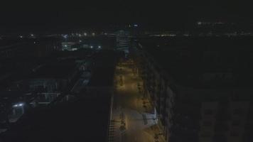 Aerial Night View of Deserted Streets video