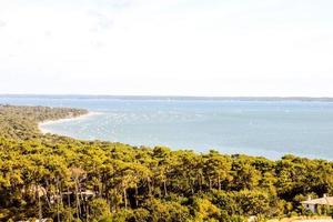 Scenic view with the shore photo