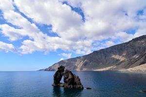 Scenic view with the shore photo