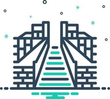 mix icon for foothpath vector