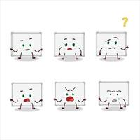 Cartoon character of whiteboard with what expression vector