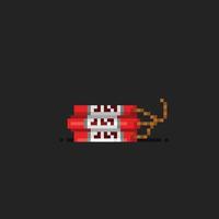 dynamite in pixel art style vector