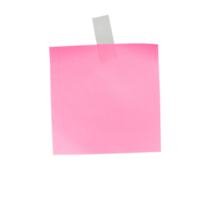 Blank pink memo paper isolated with tape png