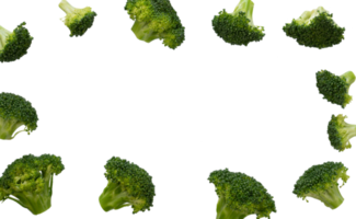 Composition of fresh broccoli for copy space png