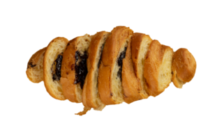 Breakfast of delicious bread with chocolate slices png