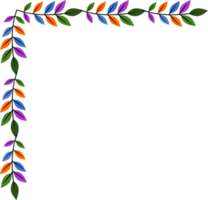 decorative leaf corner frame. png