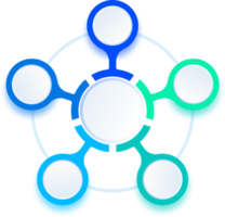 5 Circular Infographic Diagram Process png