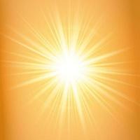 Background with rays. Golden orange background with glowing sunbeams, flare, light. Dynamic background with vivid rays emanating from a central point. For to any design project. Vector illustration.