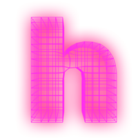 brev h rutnät neon png