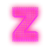 Letter Z grid neon png