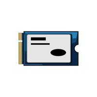 hardware ssd storage cartoon vector illustration