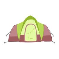 canopy tent camp cartoon vector illustration