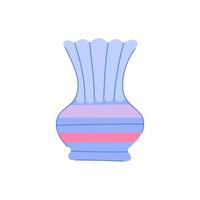 vaso florero flor dibujos animados vector ilustración