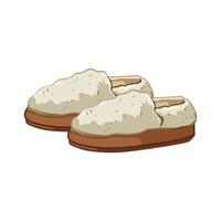 feet woman slippers cartoon vector illustration