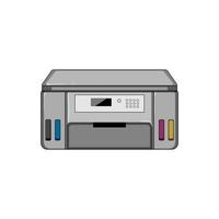 machine photo printer cartoon vector illustration