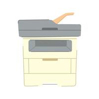 Ilustración de vector de dibujos animados de papel de impresora de computadora