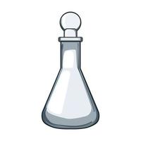 glass laboratory glassware cartoon vector illustration