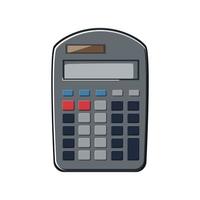 work calculator device cartoon vector illustration