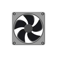 technology cooling fan pc cartoon vector illustration