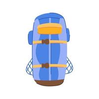 adventure backpack camp cartoon vector illustration