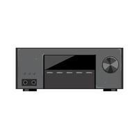 audio av receiver cartoon vector illustration