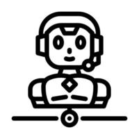 customer chat bot line icon vector illustration