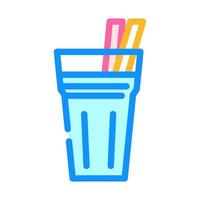 milk smoothie drink color icon vector illustration