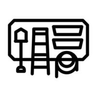 garage organizer tool line icon vector illustration