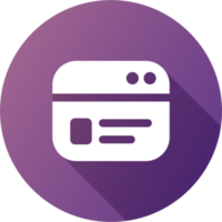 Credit card icon in flat design style. Payment card signs illustration. png