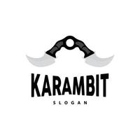 Kerambit Logo, Indonesia Fighting Weapon Vector, Ninja Fighting Tool Simple Design, Template Illustration Symbol Icon vector