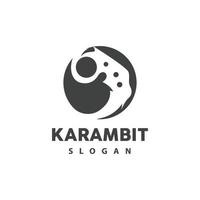 Kerambit Logo, Indonesia Fighting Weapon Vector, Ninja Fighting Tool Simple Design, Template Illustration Symbol Icon vector