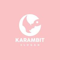 Kerambit Logo, Indonesia Fighting Weapon Vector, Ninja Fighting Tool Simple Design, Template Illustration Symbol Icon vector