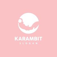 Kerambit Logo, Indonesia Fighting Weapon Vector, Ninja Fighting Tool Simple Design, Template Illustration Symbol Icon vector