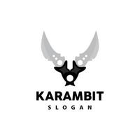 Kerambit Logo, Indonesia Fighting Weapon Vector, Ninja Fighting Tool Simple Design, Template Illustration Symbol Icon vector