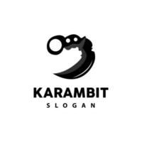 Kerambit Logo, Indonesia Fighting Weapon Vector, Ninja Fighting Tool Simple Design, Template Illustration Symbol Icon vector